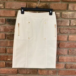Calvin Klein Cream Pencil Skirt - Size 2